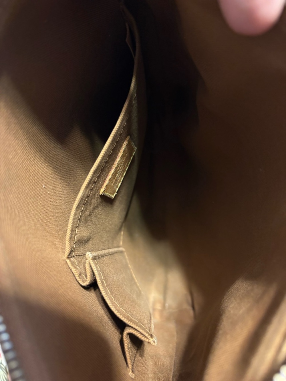 Louis Vuitton Monogram Odeon PM Crossbody Bag with Tan Trim - Picture 5 of 6